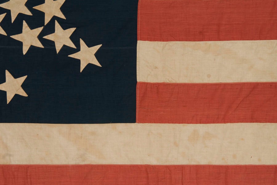 American Spectacular 38 Star Flag With A Very Rare Star Variation