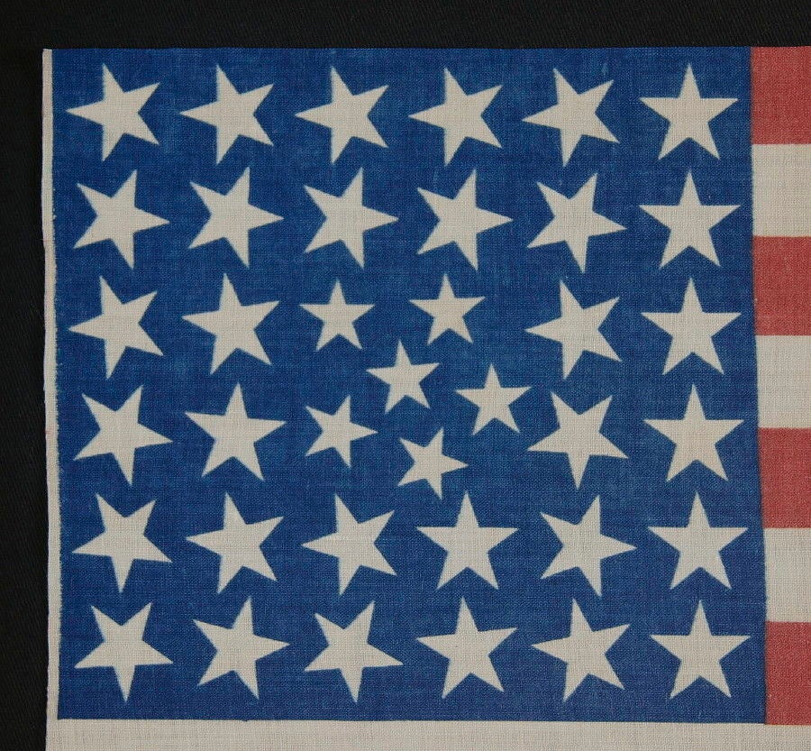 38 Star Flag In An Extremely Rare Pattern