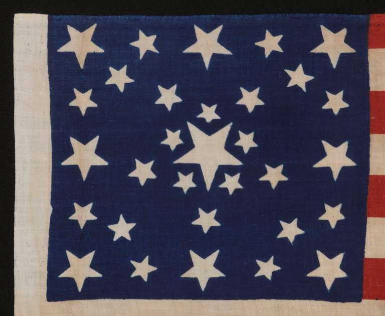 31 Star Flag In A Fanciful Starburst or 