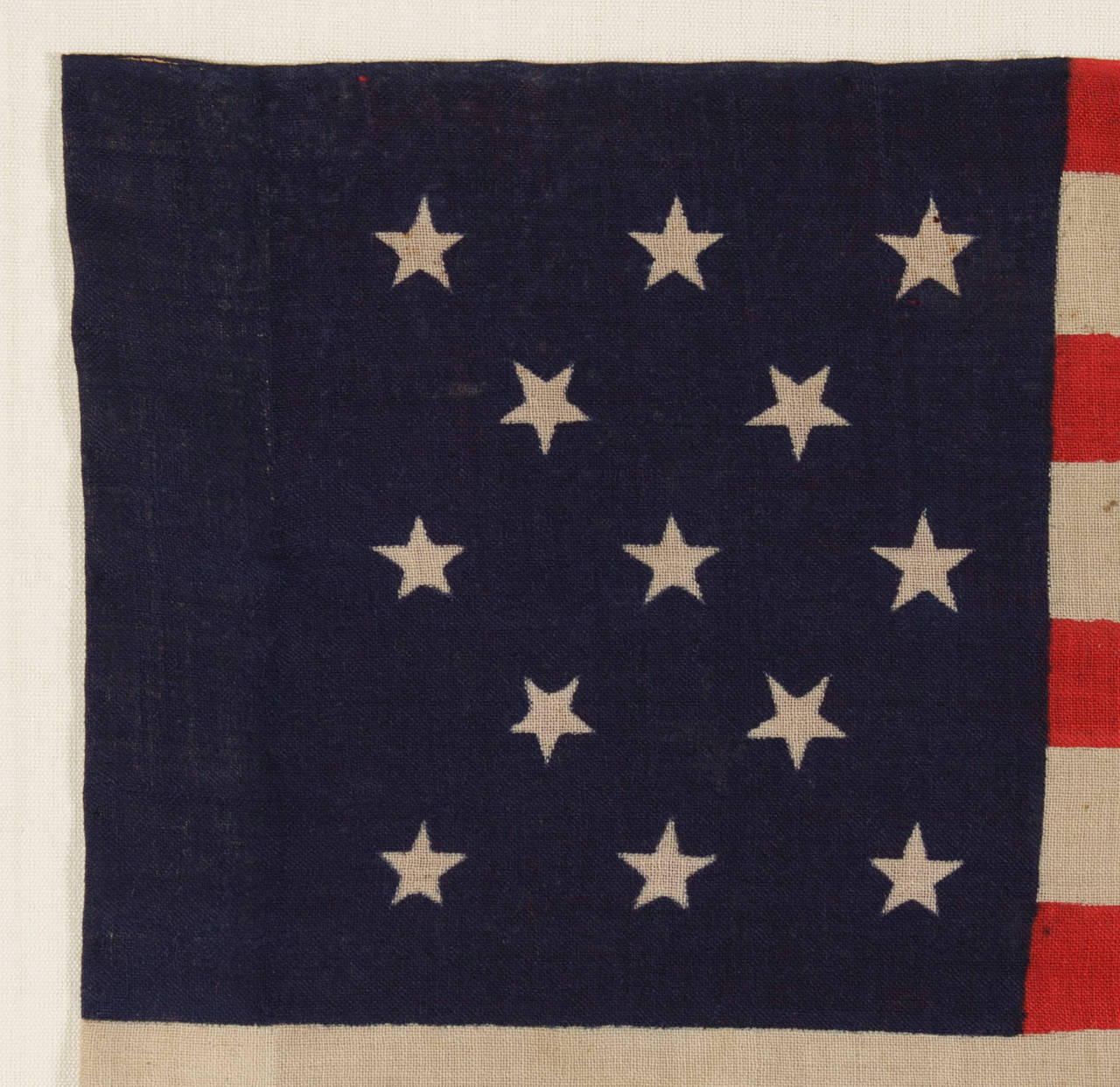 Thirteen-Star U.S. Military Camp Colors, One of Three Known Examples In Good Condition In York County, PA