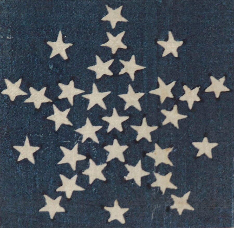 American 31 Star Flag Arranged In A Rare Variation Of The Stars