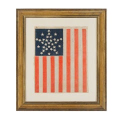 Antique 31 Star Flag Arranged In A Rare Variation Of The Stars