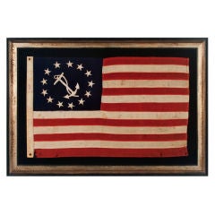 Used 13 Star Private Yacht Ensign Flag, A Nice Graphic Example