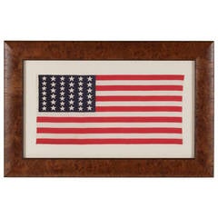 Antique 39 Stars on a Flag with an Unusually Elongated Format and Two Size Stars