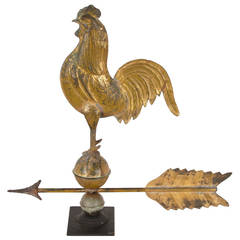 Diminutive Rooster Weathervane with Pleasing and Legitimate Early Surface