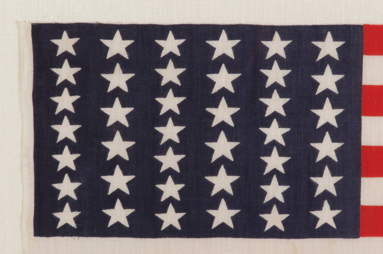 39 Stars on a Flag with an Unusually Elongated Format and Two Size Stars