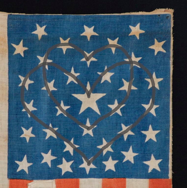 1864 Lincoln & Johnson Presidential Campaign Parade Flag 2
