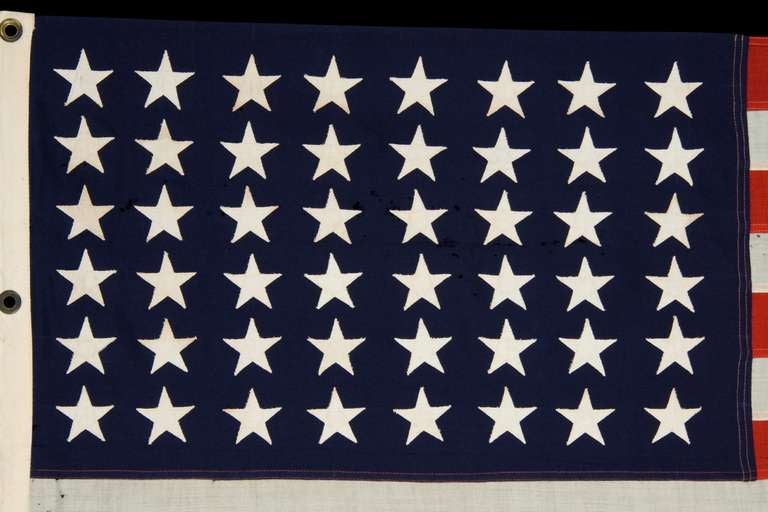 American WWII Period 48 Star Flag, made by the U.S. Navy at Mare Island, California