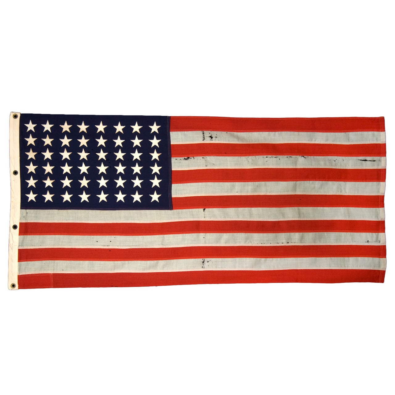 WWII Period 48 Star Flag, made by the U.S. Navy at Mare Island, California