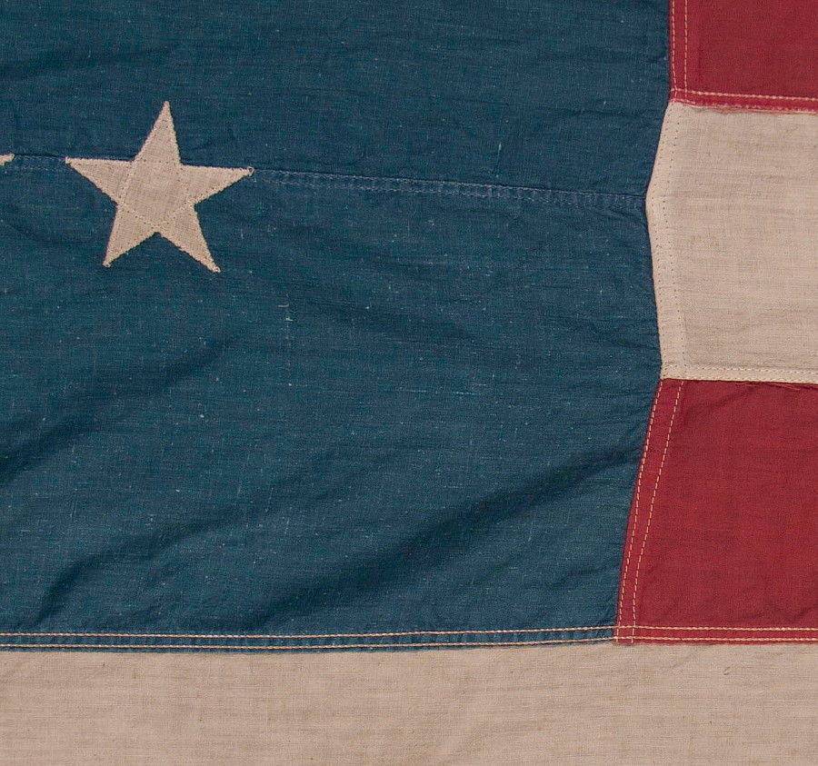 American 45 Star Flag On An Especially Attractive Denim Blue Canton