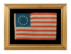 Hand-Sewn 13 Star Flag made by Betsy Ross's Granddaughter