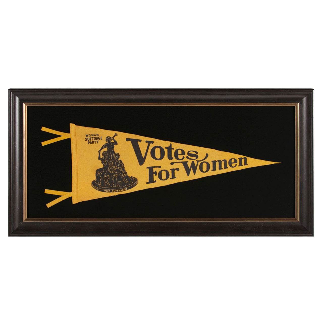 Rare New York "Votes For Women" Pennant With An Image of 1911 Statuette