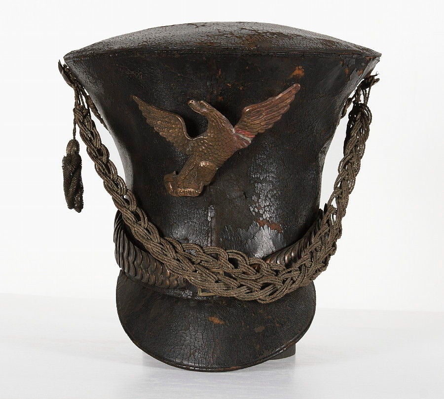 19th Century American Military Bell Crown Shako or 