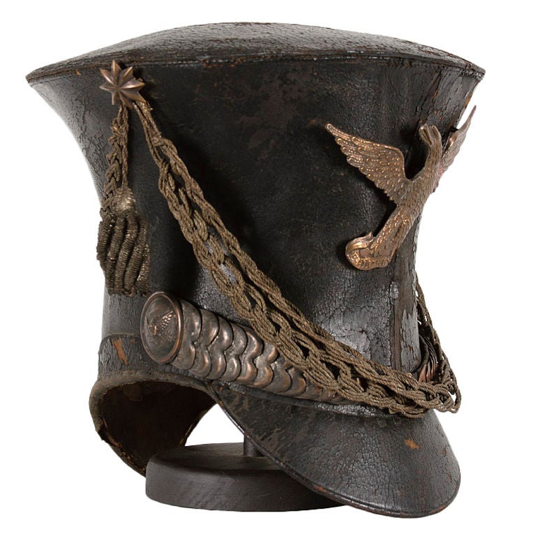 Amerikanische Militärglocke Krone Shako oder "Teereimer" Mütze
