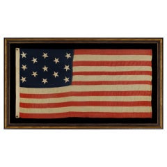 13 Hand-sewn Stars On A U.s. Navy Small Boat Ensign Flag