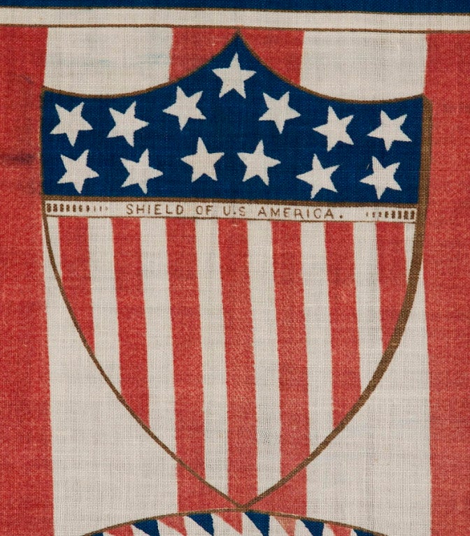 1876 Centennial Celebration Parade Banner With George Washington 1