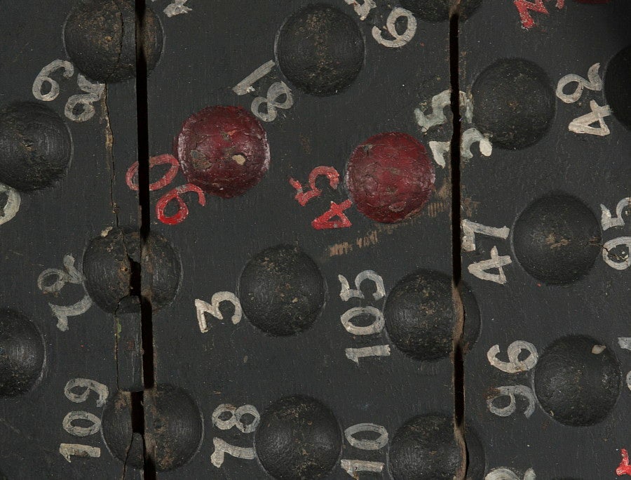 19th Century Unique Roulette Variation Paint-decorated Gameboard