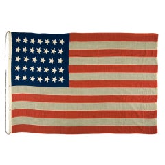 Used 34 Star Flag, Civil War Period, 1861-63, Kansas Statehood