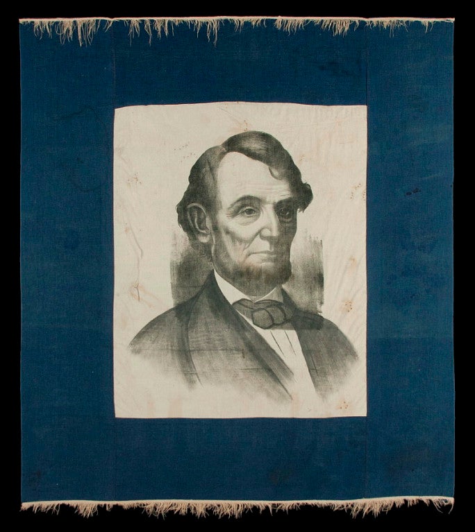 Abraham Lincoln Memorial Banner With A Dramatic Portrait Image
