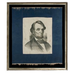 Abraham Lincoln Memorial Banner With A Dramatic Portrait Image