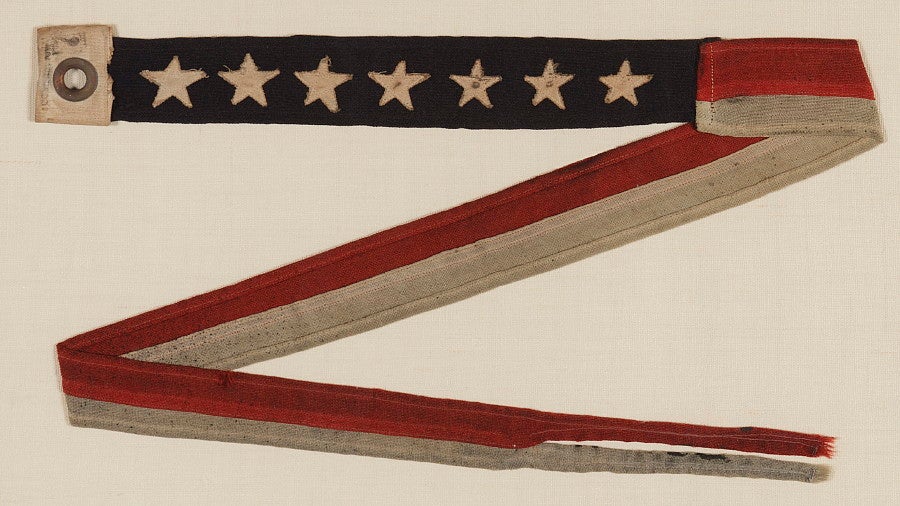U.S. NAVY COMMISSIONING PENNANT BELONGING TO U.S. NAVY SUBMARINE CAPTAIN WILLIAM ROSS BANKS, WWII ERA OR SHORTLY THEREAFTER:

7 star nautical commissioning pennant, made during or shortly after WWII (U.S. involvement 1941-45). Commissioning