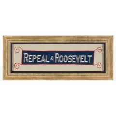 Vintage "Repeal & Roosevelt", Embroidered F.D.R. Armband