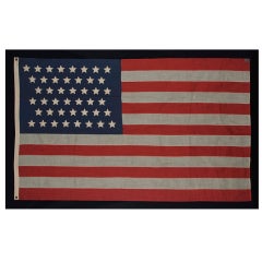 Antique 44 Star Flag Arranged In Zigzaging Offset Rows