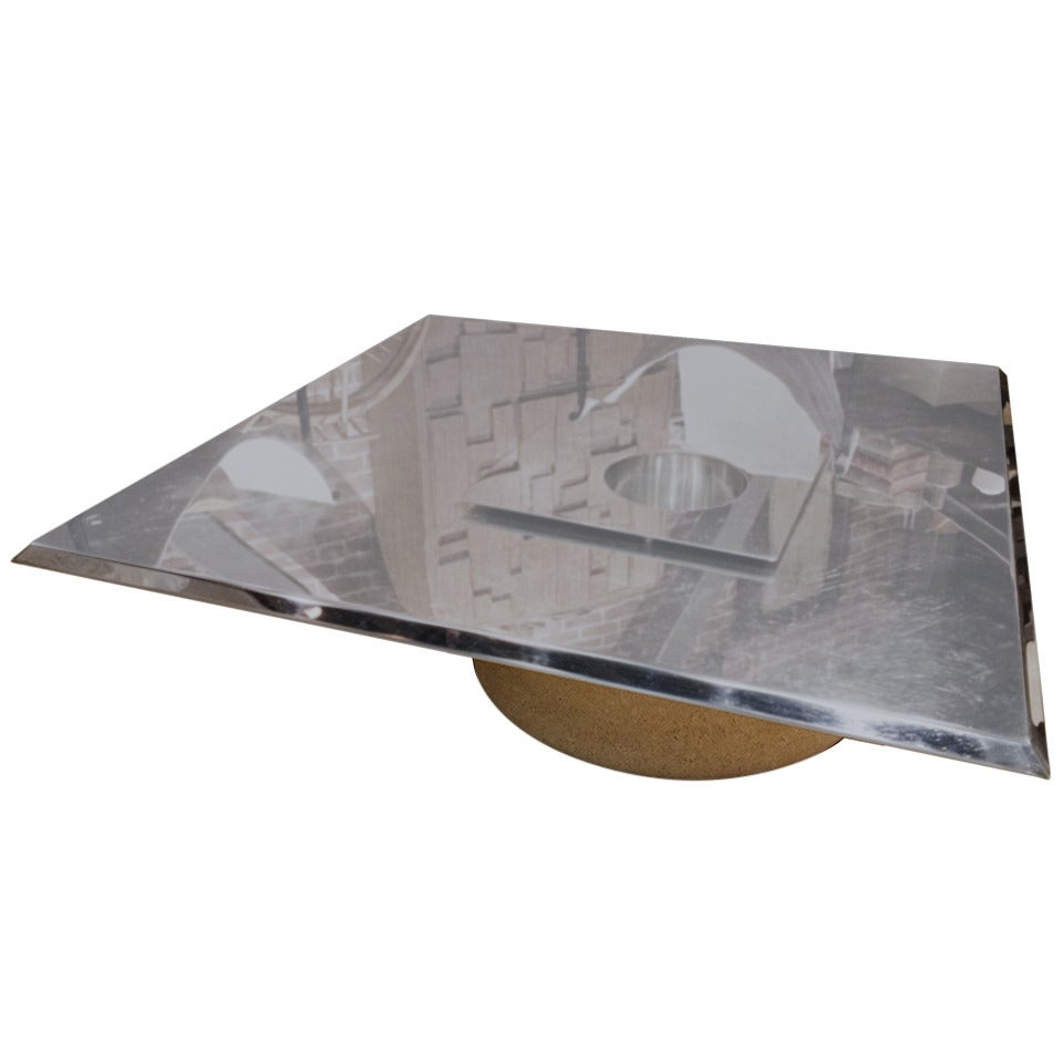 Stainless Steel Cocktail Table For Sale