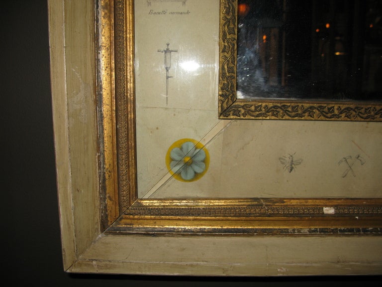 Concours Agricole Departmental Mirror  In Distressed Condition For Sale In San Francisco, CA