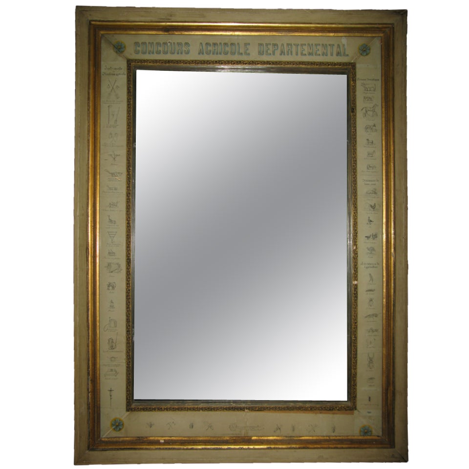 Concours Agricole Departmental Mirror  For Sale