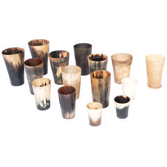 Antique 19th C. Horn Beakers (Set of 15)