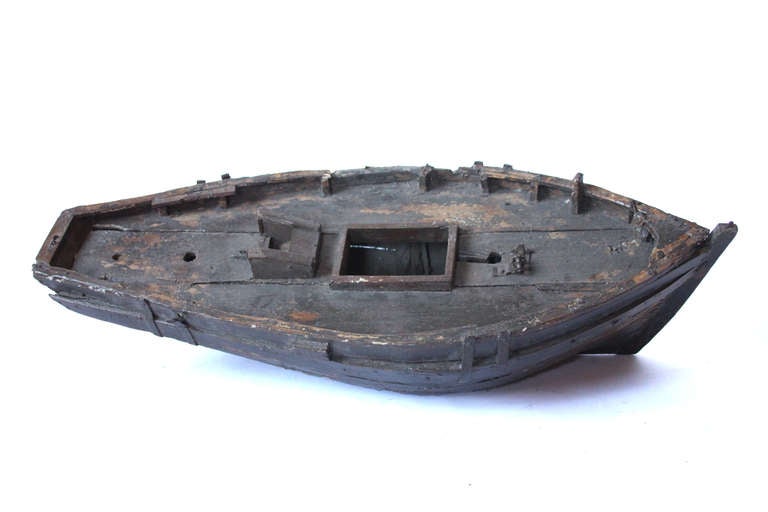 19th Century Decorative Wooden Boat For Sale