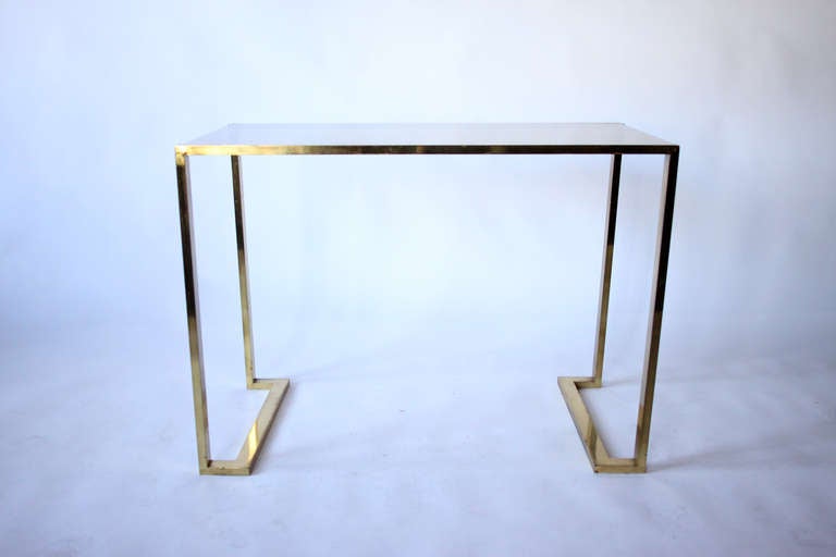 Brass & Glass Console In Good Condition For Sale In San Francisco, CA