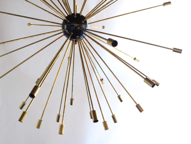 Italian Colossal Brass Sputnik Chandelier