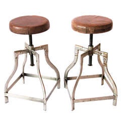 Used 4 Leg Industrial Reproduction Stools