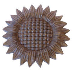 Carved Wood Sunflower