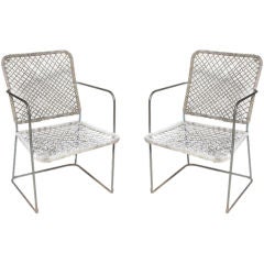 Pair of Bronze and Rope Chairs