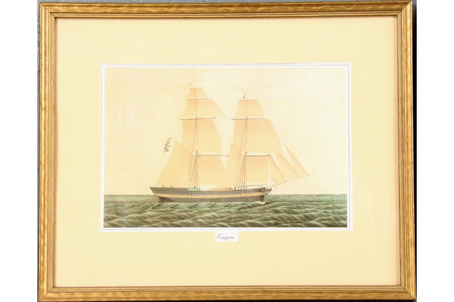 Pair of Sailboat Lithographs