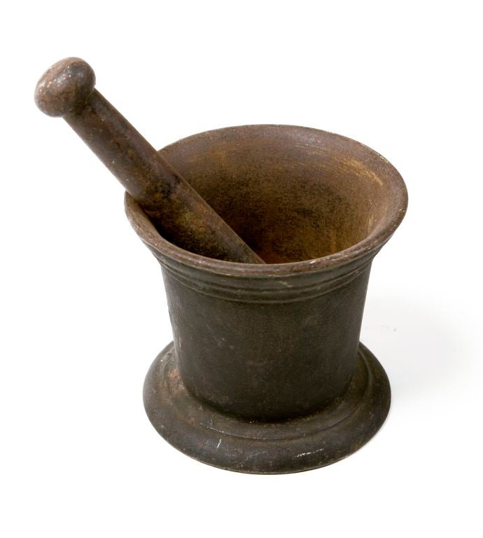 Vintage Iron Pestle & Mortar