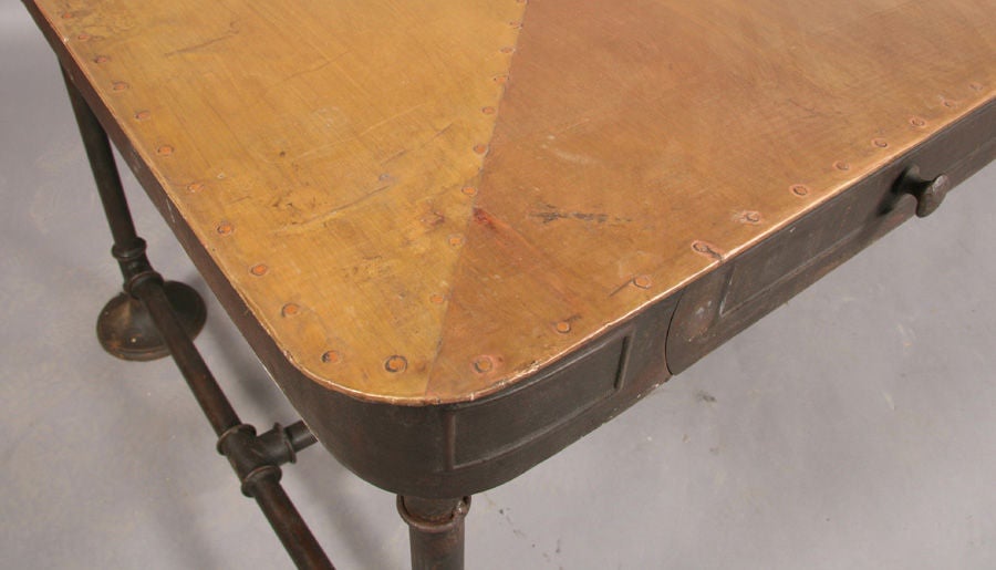 Copper and Steel Partner's Desk 1