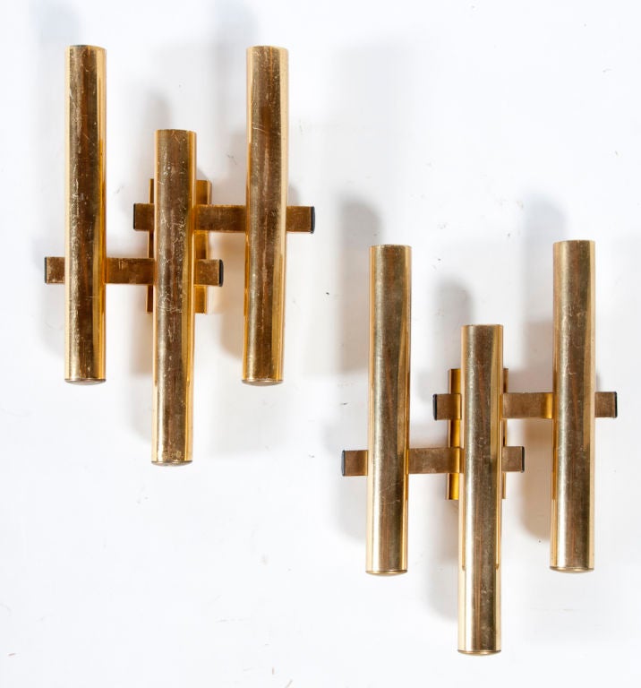 Decorative Cool Wall Brass Sconces at 1stdibs
