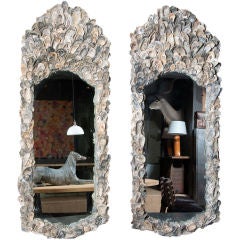 Pair of Oyster Shell Mirrors
