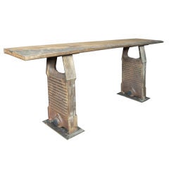 Industrial Wood and Metal Console