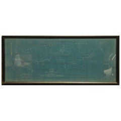 Antique 1906 Blueprint of Long Island Sound