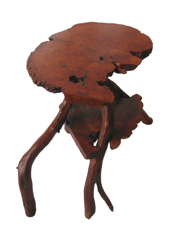 Pair of Burl Wood Side Tables