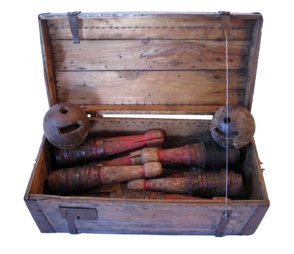 American Antique Bowling Set For Sale