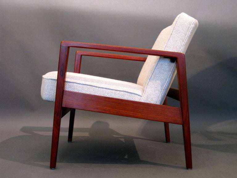 Pair George Nelson Walnut Lounge Chairs For Herman Miller Signed 1