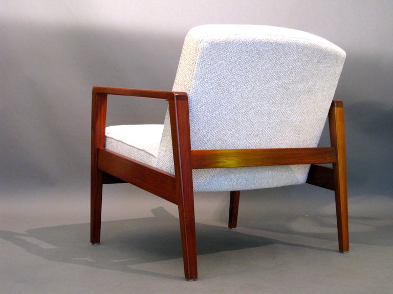 Pair George Nelson Walnut Lounge Chairs For Herman Miller Signed 2