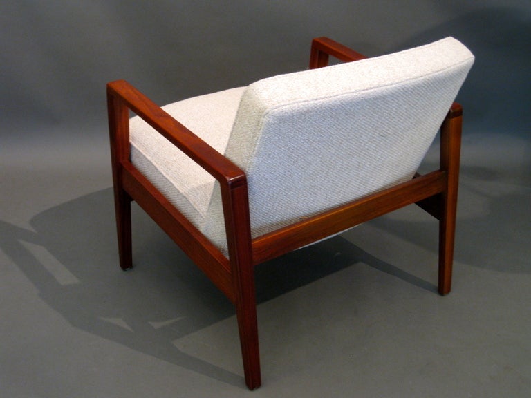 Pair George Nelson Walnut Lounge Chairs For Herman Miller Signed 3