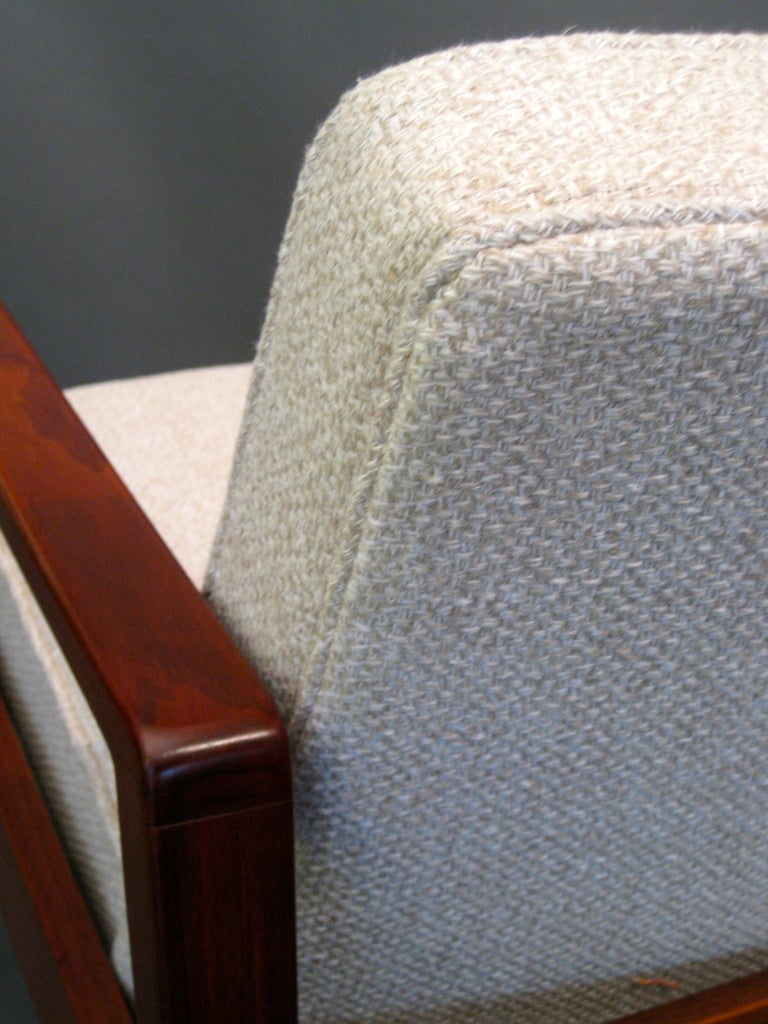 Pair George Nelson Walnut Lounge Chairs For Herman Miller Signed 4